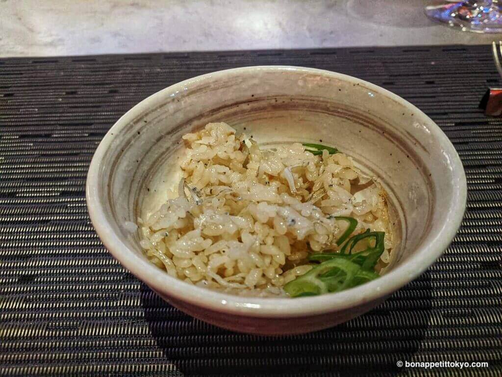 garlic whitebait rice